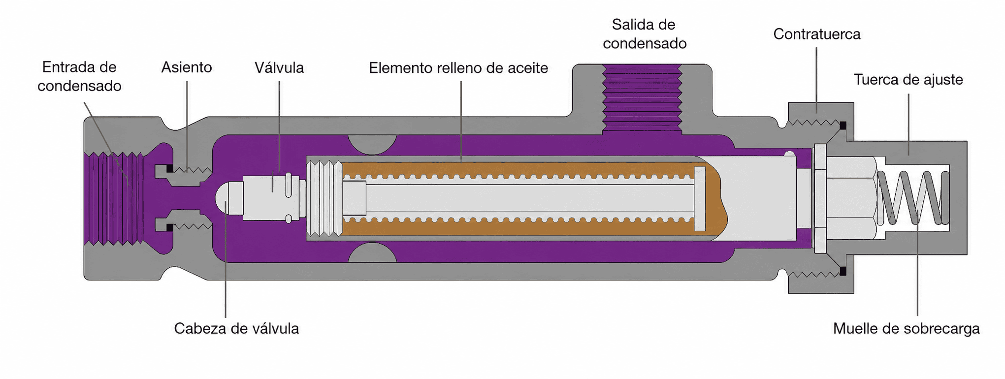 Purgador termost&aacute;tico de expansi&oacute;n l&iacute;quida