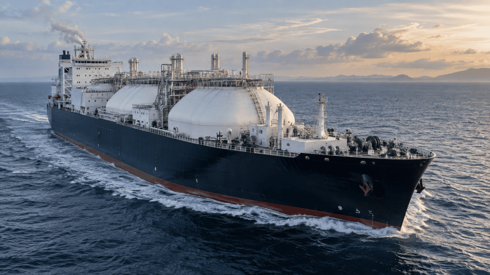 Buque LNG navegando en relación con las emisiones de metano y el EU ETS marítimo