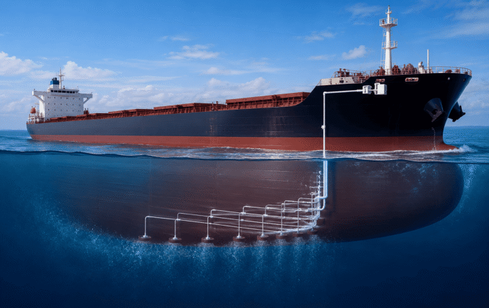 Tecnología de lubricación por aire en el casco de buques para ahorro de combustible y reducción de emisiones