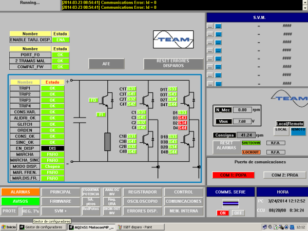 software de monitorización de propulsión eléctrica